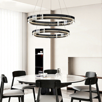 Lustre italien haut de gamme minimaliste pour salons et salles à manger, lampe de chambre moderne et simple, verre lumineux haut-bas, design créatif