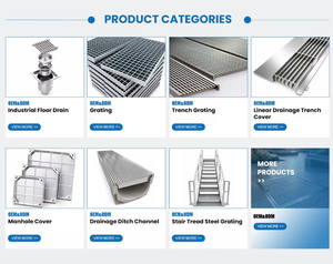 <span class=keywords><strong>Grille</strong></span> de drainage en acier galvanisé sur mesure, durable, en acier inoxydable, pour couverture de caniveau d'eau de pluie et passerelle - Product Image 6