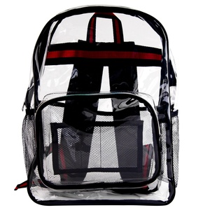 Hot Sale Custom Logo Travel Shoulder Backpack Transparent PVC Clear Design for Promotions