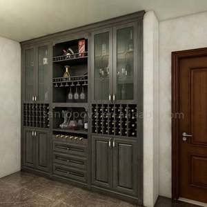 Armario Empotrado de Longitud Completa SANTOPOVA con Puertas de Vidrio y Estantes Abiertos - Product Image 2