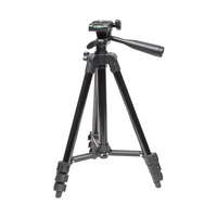 Trépied photo en aluminium réglable de 1,02 m avec support universel pour téléphone, fixation pour appareil photo reflex numérique/projecteur, conception portable à verrouillage rapide pour