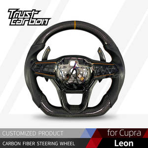 Volante Deportivo Personalizado de Fibra de Carbono para <span class=keywords><strong>Seat</strong></span> Cupra Tavascan Terramar Formentor VZ <span class=keywords><strong>Leon</strong></span> Ibiza Ateca Arona - Product Image 2