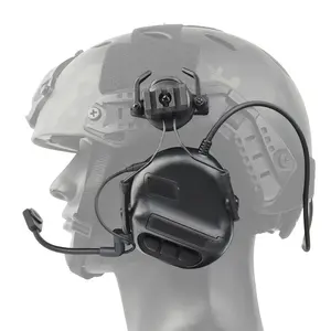 Protetores de orelha táticos, fones de ouvido para tiro ao ar livre, à prova de ruído, fones de ouvido táticos com acessórios para capacete tático