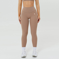 Leggings de yoga personnalisés sans effet camel toe, taille haute, pour femme, avec effet sculptant et rehausseur de fessiers, pour le sport et le fitness