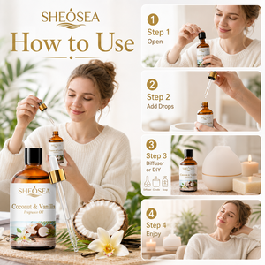 Oli Essenziali al Profumo di Cocco e Vaniglia per Aromaterapia, Ideali per Diffusori Domestici - Product Image 6