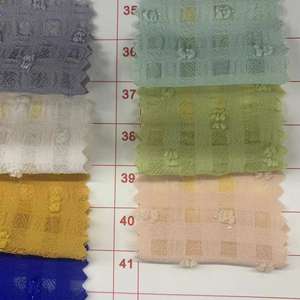 Tela Jacquard de 100% T con alambre de plata y celosía catiónica para mujer, ropa femenina de almacén de tela, Huo Shu Yin Hua 100D - Product Image 5