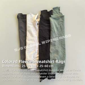 Trapos de Felpa de Colores Mezclados con Absorción de Aceite de 10 kg, 20 kg y 25 kg, Paños de Limpieza de Algodón 100% Reciclado - Product Image 2