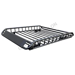 Universal 46" X 36" X 4-1/2" Roof Rack Rooftop Cargo Carrier Steel Basket Car Top Luggage Holder For SUV Pickup Truck