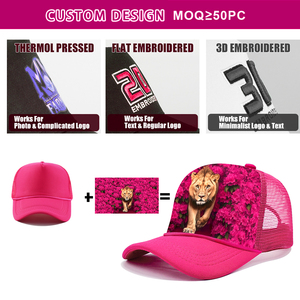 Tùy Chỉnh Đầy Đủ In Thiết Kế Động Vật Hoa Thăng Hoa Thời Trang Phố Hai Tone Bóng Chày Mũ <span class=keywords><strong>5</strong></span> Bảng Điều Chỉnh Lưới Bọt Trucker Mũ - Product Image 2