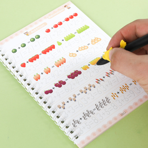 Livre magique de calligraphie française 3D réutilisable SANK Carnet pour enfants avec reliure à spirale pour l'éducation - Product Image 6