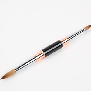 Mango negro y oro rosa con pelo Kolinsky, pincel acrílico de doble punta para Nail Art, <span class=keywords><strong>2021</strong></span> - Product Image 1