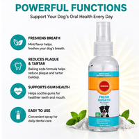 Spray buccal et bain de bouche comestibles pour chiens et chats, élimine le tartre et la plaque dentaire, rafraîchit l'haleine, personnalisable
