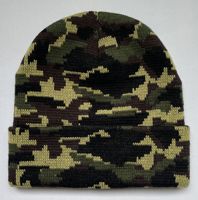 Gorro de Punto Jacquard con Camuflaje, Unisex, para Hombre y Mujer, para Viajes al Aire Libre, Cálido para el Invierno