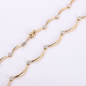 สร้อยคอทองคำแท้ 10k 4k 18k สีเหลือง ประดับเพชร IGI  เพชรเลี้ยงในห้องปฏิบัติการ สำหรับผู้หญิง สร้อยคอแฟชั่น ปี 2025 - Product Image 2