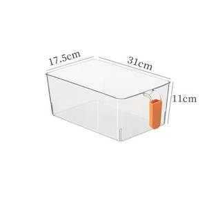 5L Refrigerator fresh storage box rectangular plastic clear storage box with silicone handle plastic food storage container