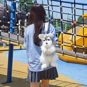 תיק גב קטיפה בצורת כלב שנאוצר חמוד מדגם DUPAN, תיק גב אופנתי בצורת חיה, צעצוע נסיעות, תיק גב בובת צעצוע - Product Image 6