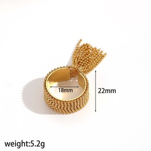 Tassel Chain Stainless Steel <b>Bracelet</b> Ring Jewelry <b>Set</b> For Women Party Fashion Jewelry - Product Image 4