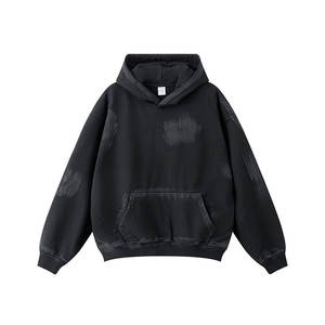 2024 coupe régulière sweats à capuche pour hommes poche solide Logo personnalisé confortable Vintage coton Polyester Offre Spéciale pour l'automne - Product Image 5