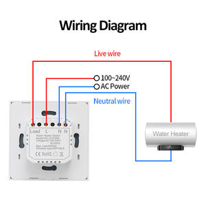 Interruptor Inteligente WiFi ANDELI Tuya para Calentador de Agua y Caldera, 40A 8000W, Control de Aire Acondicionado, Compatible con Alexa y Google Home, EU/UK/US ADS161 - Product Image 5