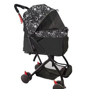 Carrito de Acero Plegable de Lujo para Mascotas, con 4 Ruedas, para Perros y Gatos, Cómodo para Paseos al Aire Libre y Uso Diario, Compatible con el Automóvil - Product Image 1