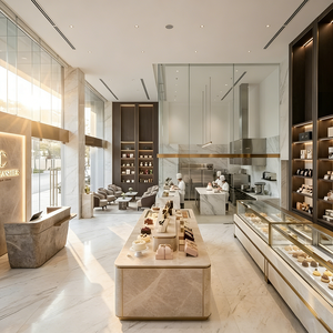 Boulangerie Composite magasin de détail longue bande droite style stratifié ligne droite type présentoir - Product Image 6