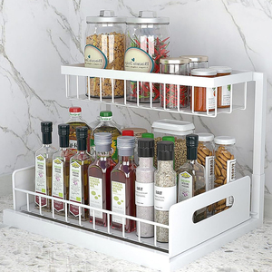 Étagère de rangement coulissante à 2 niveaux pour <span class=keywords><strong>sous</strong></span> l'évier, pour salle de bain et cuisine, en métal robuste, organisateurs et rangements <span class=keywords><strong>sous</strong></span> l'évier - Product Image 5