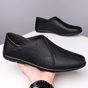 รองเท้าโลฟเฟอร์ลำลองหนังแท้บุรุษ พื้นนุ่ม สวมใส่ง่าย ส้นแบน พื้นยาง สำหรับใส่พักผ่อน ผลิตที่เวินโจว - Product Image 2