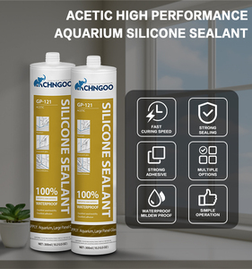 Scellant silicone acétique imperméable anti-moisissure haute performance GP-121 pour salle de bain, cuisine, lieux humides, services OEM/ODM, CE/ISO - Product Image 2