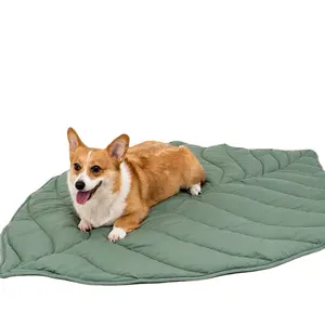 Fashion Leaf Shaped Large dog mat Soft for Big Dogs and Cats Floor Play Pad Safety Protection Room Decor dog mat nest