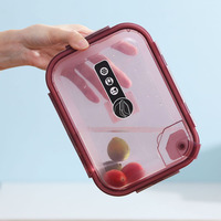 Ensemble de contenants de rangement pour aliments en plastique transparent pour garde-manger de cuisine, boîte à céréales, boîte à lunch, organisateur de cuisine