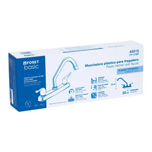 Master con 24 unità 8 'miscelatore lavello cromato, collo lungo, leva, di base - Product Image 4