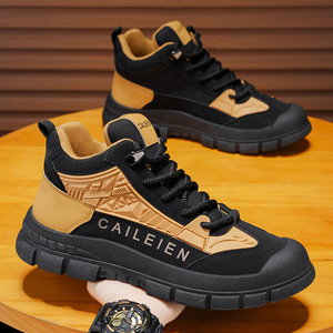 Nouvelles bottes montantes pour hommes M923, style rétro britannique, chaussures de randonnée d'extérieur antidérapantes et résistantes à l'usure, chaussures de travail et de sécurité. - Product Image 3
