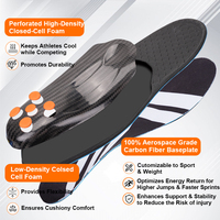 Arch Support Running Volleyball Inserts absorbant les chocs Orthèses Soulagement de la douleur Semelles en fibre de carbone