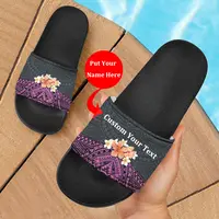 צבעוני טרופי הוואי plumeria פרח ובסמואה פולינזי שבטי הדפסת חוף גברים נעלי בית נשים של נעלי בית שקופיות סנדלי