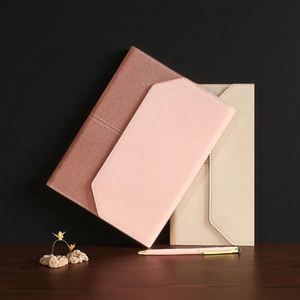 Porte-stylo pliable en cuir PU A5 de haute qualité, 100 feuilles, pour bureau, reliure cousue, fermeture magnétique, multicolore - Product Image 4