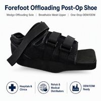 Chaussure médicale post-opératoire professionnelle avec coussinet compensateur amovible pour la gestion post-opératoire de la fasciite plantaire