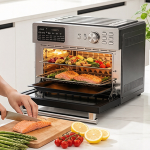 21-in-1 Smart XL Heißluftfritteuse Backofen Grill Toaster Bräter mit Digitaler Steuerung Echte Umluftkonvektion Edelstahl-Ofen zum Kochen - Product Image 1