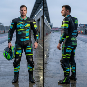 Motorcycle Racing <b>Leather</b> <b>Suit</b> CE UKCA Certified AAA Rated Cowhide + Kangaroo <b>Leather</b> Winter Printed 1 Piece 2 Piece - Product Image 2