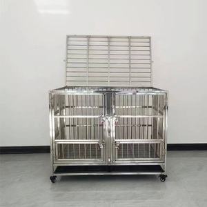 Nhà Máy Bán Hàng Trực Tiếp Kích Thước Trung Bình <span class=keywords><strong>Dog</strong></span> Kennel 108X70X90Cm Thép Không Gỉ <span class=keywords><strong>Dog</strong></span> Kennel Gấp Con Chó Kennel - Product Image 3