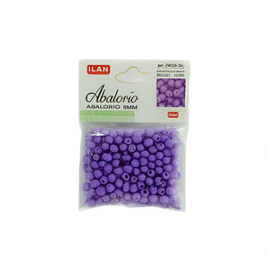 ILAN Abalorio Perline rotonde viola da 8 mm per la creazione di gioielli - Product Image 2