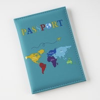 Ensemble de passeport coloré 2026, best-seller, sac de rangement, porte-billets de voyage, matériau PU, impression en relief, mode Haoxuan