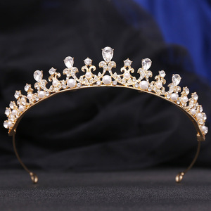 Couronne <span class=keywords><strong>de</strong></span> Mariée Tendance en Alliage, Accessoire Floral pour <span class=keywords><strong>Bouquet</strong></span>, <span class=keywords><strong>Tiare</strong></span> <span class=keywords><strong>de</strong></span> Mariage et Anniversaire Or et Argent, Décoration Couronne <span class=keywords><strong>de</strong></span> Reine - Product Image 3