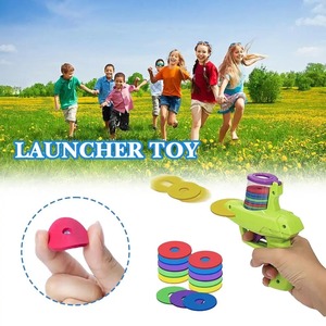 Pistola Lanzadora de Discos Voladores de Espuma EVA para Niños, Juguete Portátil Ajustable de Plástico para Juegos al Aire Libre, Venta al por Mayor - Product Image 5
