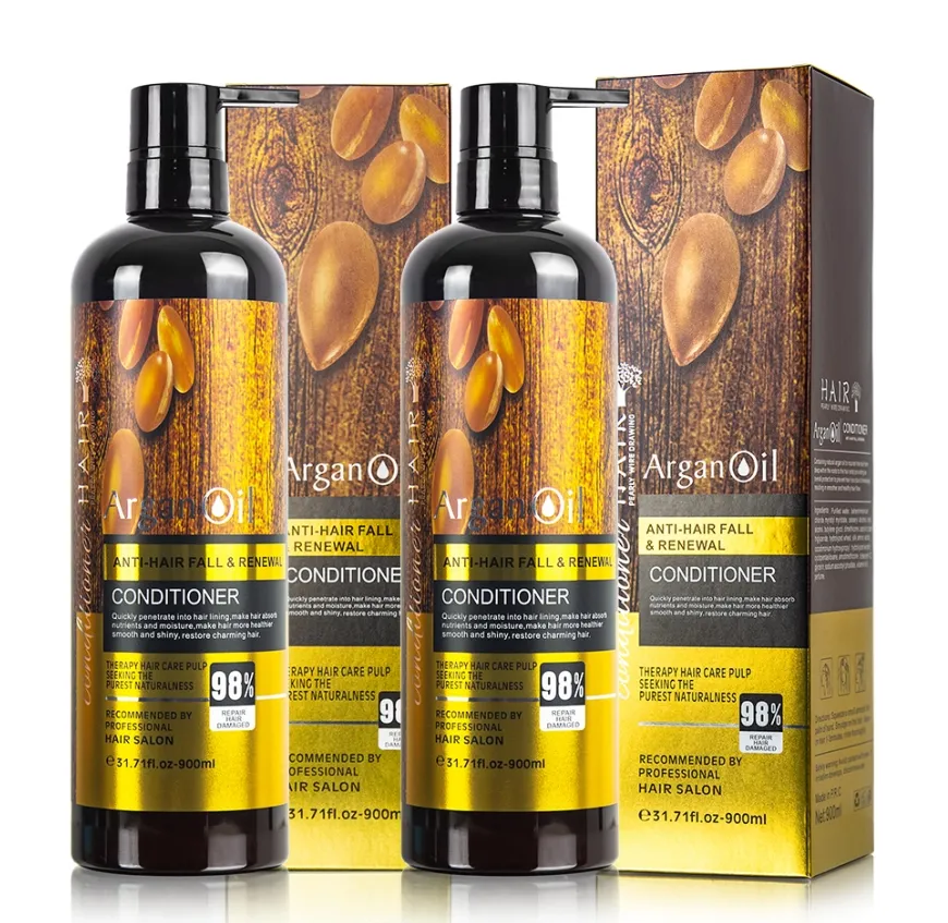 private label custom logo argan oil hair shampoo and conditioner set