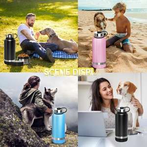 Bouteille <span class=keywords><strong>d</strong></span>'<span class=keywords><strong>eau</strong></span> 3-en-1 en acier inoxydable pour animaux de compagnie, gourde de voyage pour chien, offre spéciale - Product Image 6