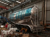 Semi-remorque citerne à ciment en vrac personnalisée de 60 m³, 3/4 essieux, avec compresseur d'air de marque, pour l'exportation