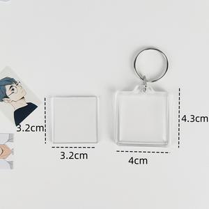 Llavero de Acrílico Transparente para Manualidades, con Marco de Fotos de <span class=keywords><strong>Anime</strong></span>, Forma Redonda, Personalizable - Product Image 4