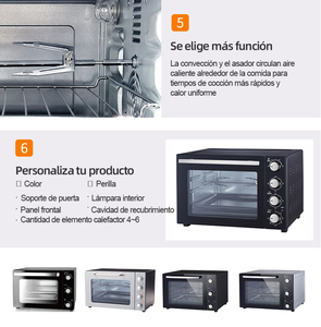<span class=keywords><strong>Horno</strong></span> <span class=keywords><strong>eléctrico</strong></span> de microondas con carcasa metálica para hotel, <span class=keywords><strong>80</strong></span> <span class=keywords><strong>litros</strong></span>, para cocina, vapor, pan, <span class=keywords><strong>horno</strong></span> de barro, tandoor - Product Image 6