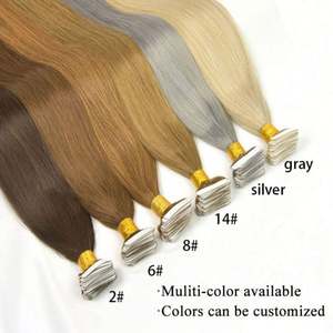 Extensions de cheveux à bandes adhésives en cheveux humains Remy russes, bouclés crépus, double trame, haute qualité, vente en gros - Product Image 4