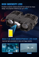 Feux LED pour calandre de voiture, lumière jaune ambre 3000K, lumière blanche 6500K, 116W, super lumineux, feux de calandre avant pour voiture, camion tout-terrain